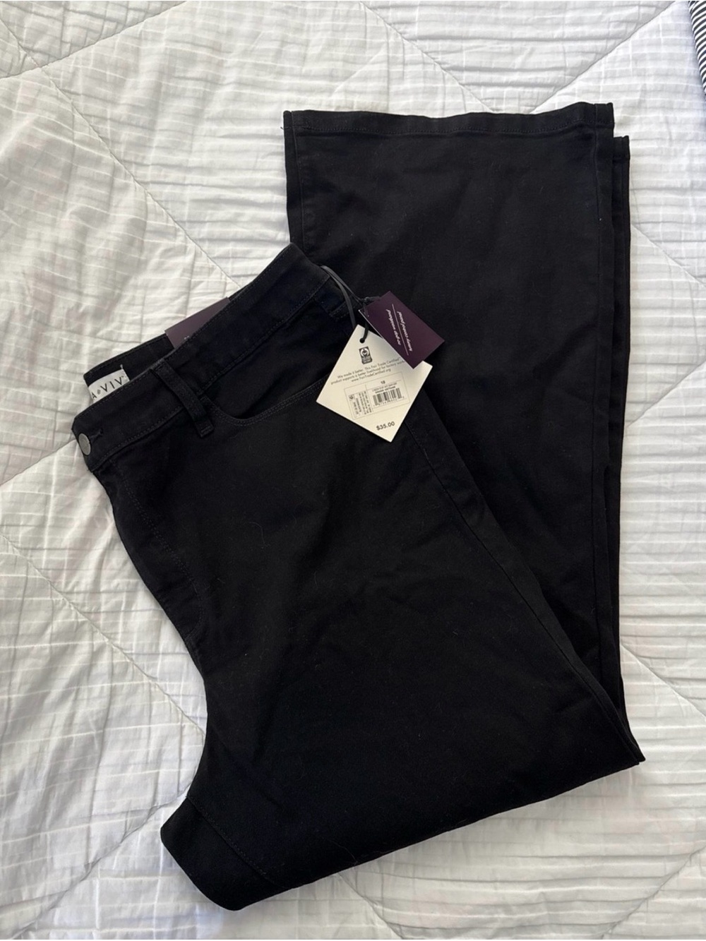 Ava & Viv women’s black flare jeans